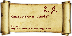 Kesztenbaum Jenő névjegykártya